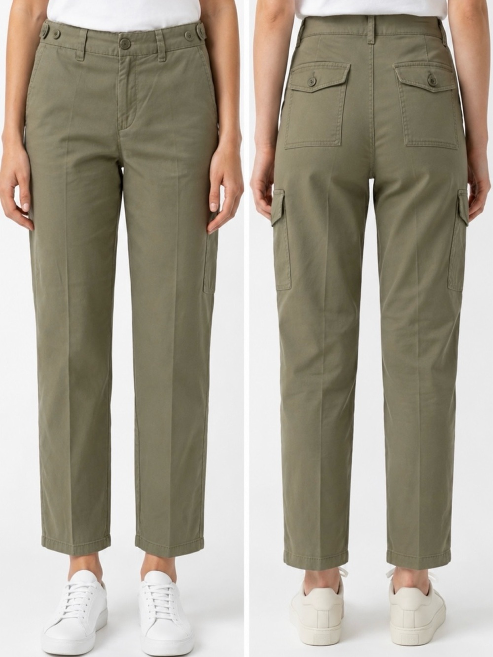 TOMMY HILFIGER Women’s Khaki/Olive Crop Chinos/Capri. Size 14